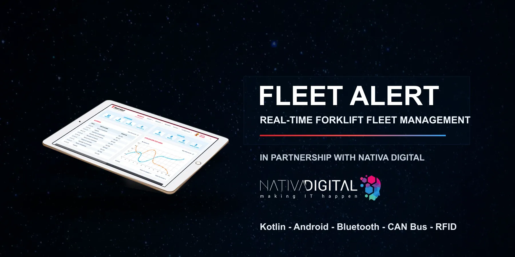 Fleet Alert forklift fleet management platform in partnership with Nativa Digital